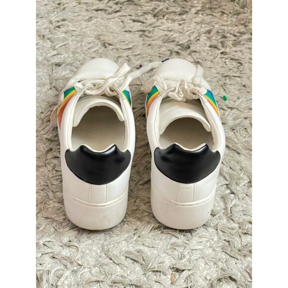 Michael Kors Poppy Lace Up Rainbow Sneakers 9.5 M - Picture 9 of 12